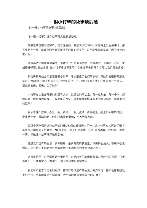 一根小竹竿的故事读后感