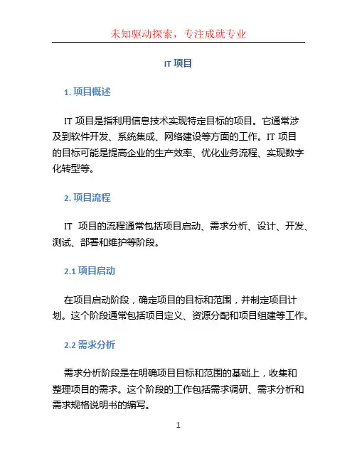 IT项目文档