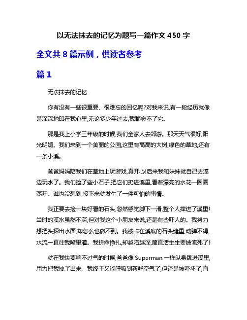 以无法抹去的记忆为题写一篇作文450字