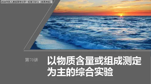 2024年新人教版高考化学一轮复习讲义(新高考版)  第11章 以物质含量或组成测定为主的综合实验