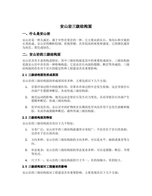 安山岩三级结构面
