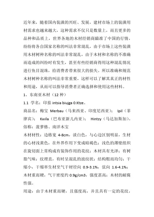 东南亚木材12种