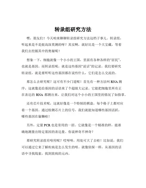 转录组研究方法