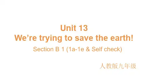 Unit13SectionB1a1eselfcheck课件人教版英语九年级全册(1)