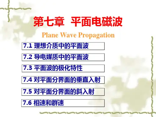 第6章 平面电磁波 1PPT课件