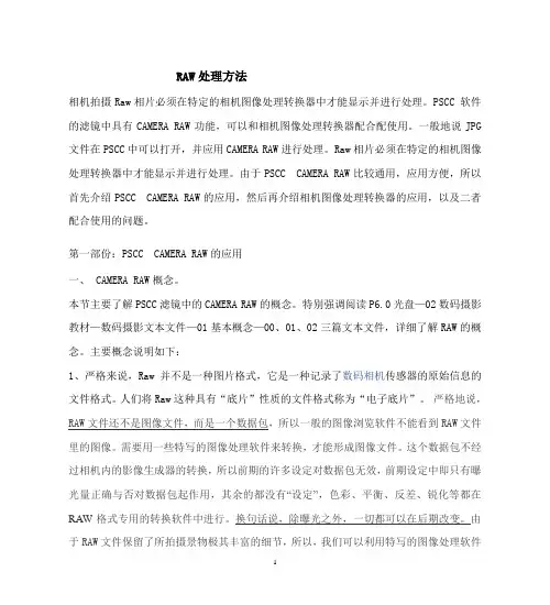 RAW处理方法