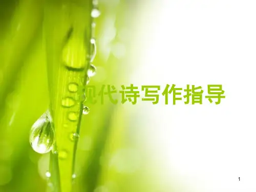 现代诗写作入门ppt课件