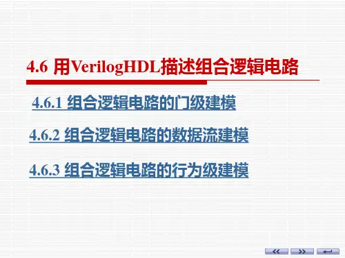 4.6 用VerilogHDL描述组合逻辑电路.ppt