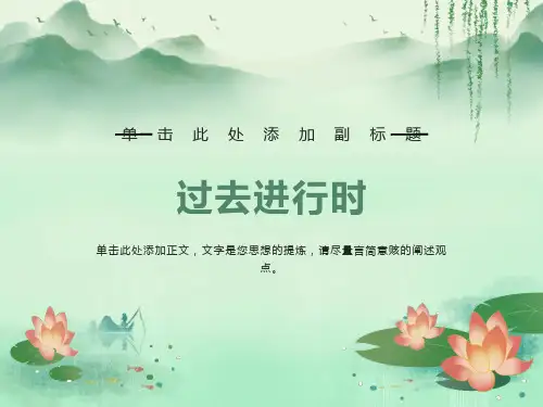 初中过去进行时ppt