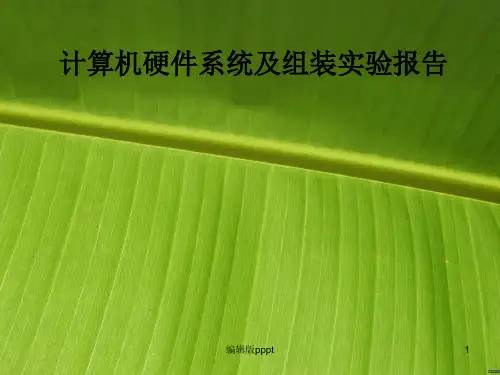 计算机硬件系统及组装实验报告PPT课件