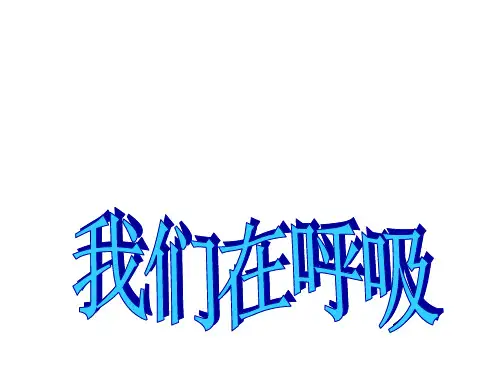 四年级下册科学课件-2.1我们在呼吸2∣大象版