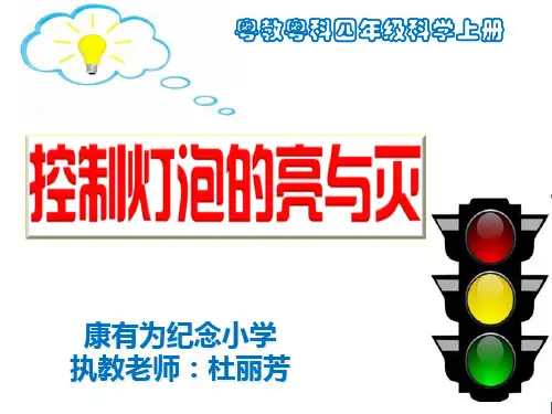 粤教版《控制灯泡的亮与灭》精美版1