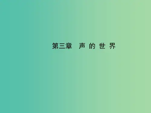 中考物理 第三章 声的世界课件 沪科版