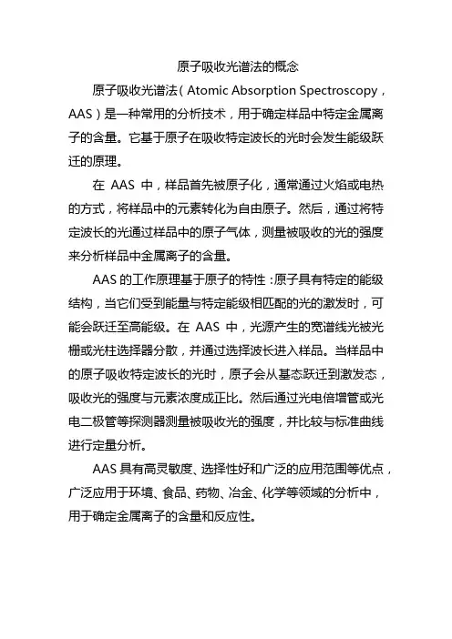 原子吸收光谱法的概念