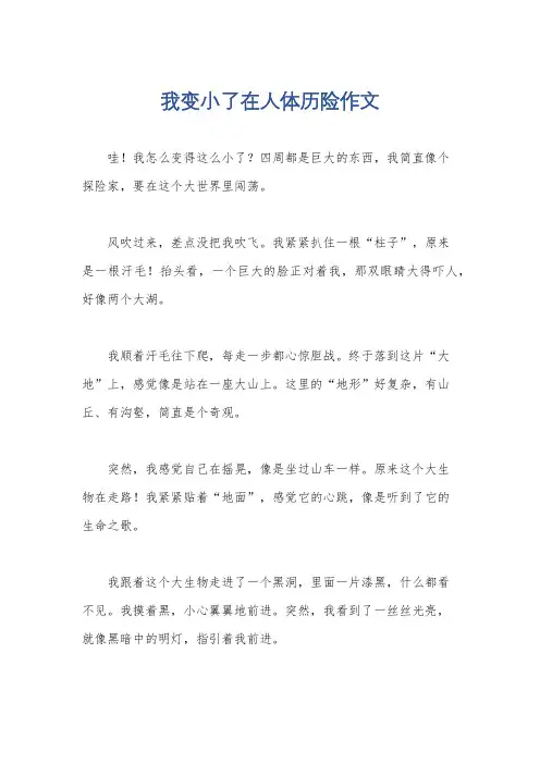 我变小了在人体历险作文