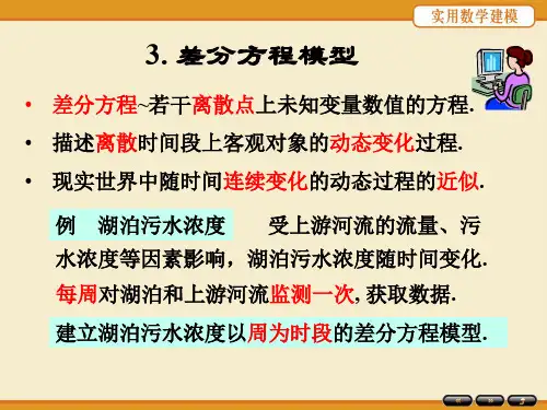 第三章差分方程模型  ppt课件