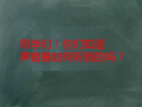 我们是如何听到声音的