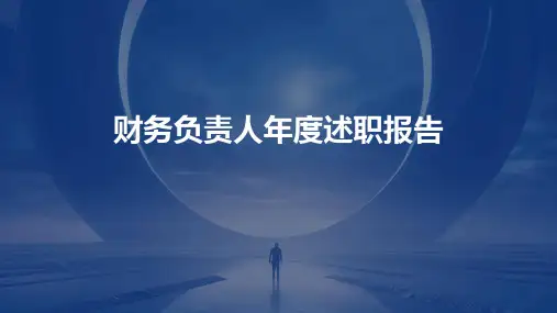 财务负责人年度述职报告PPT