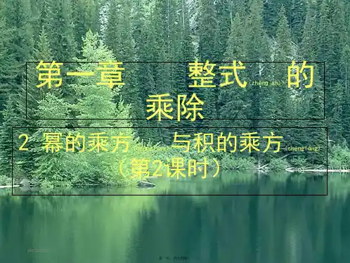 七年级数学下册 第一章 整式的乘除 1.2 幂的乘方与积的乘方(第2课时)课件