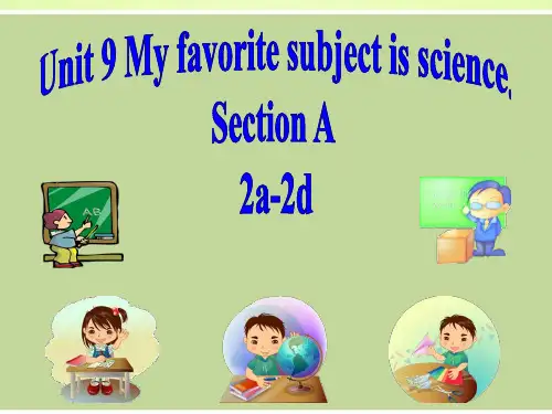 Unit 9 My favorite subject is science