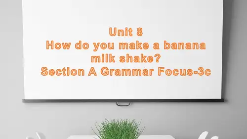 人教版英语八年级上册《Unit 8 Section A Grammar Focus-3c》课件