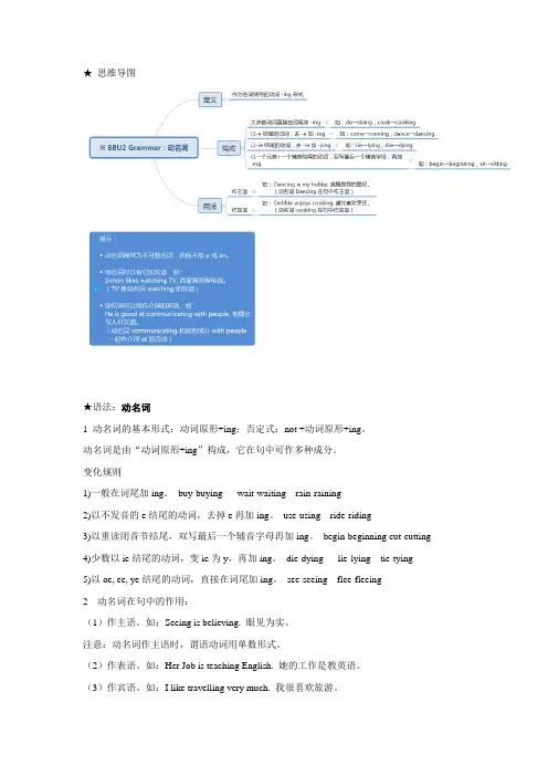 8B Unit2 Grammar 知识点练习八年级英语牛津深圳版(广州沈阳通用)下册