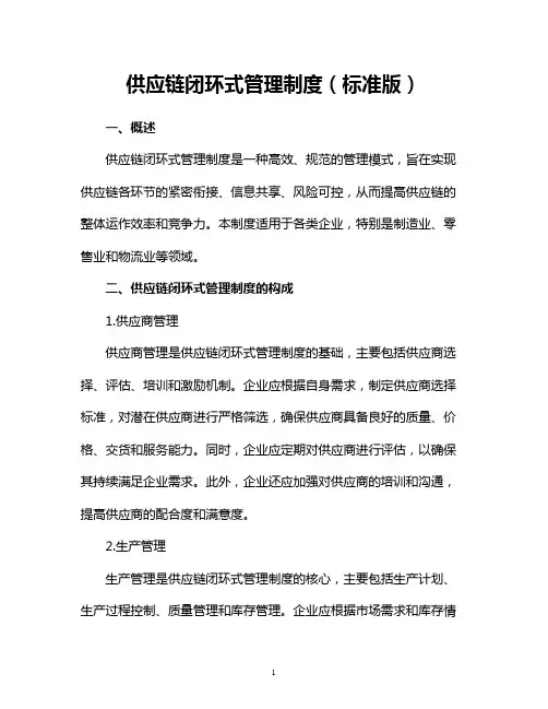 供应链闭环式管理制度(标准版)
