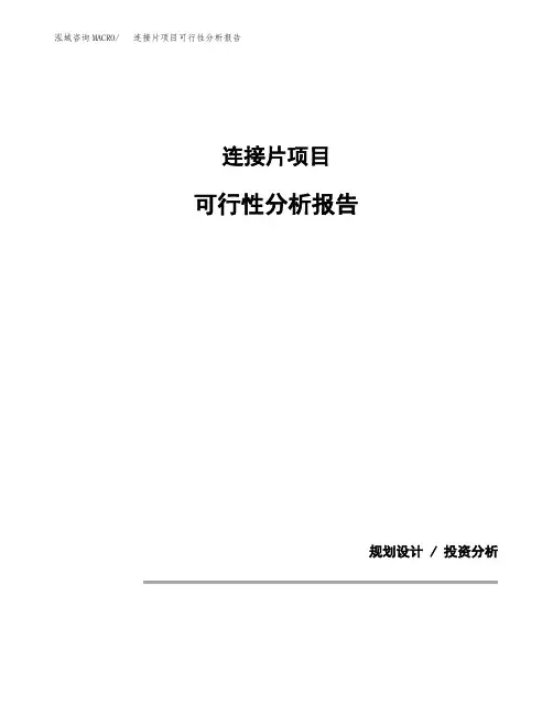 连接片项目可行性分析报告(模板参考范文)