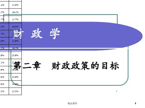 上财财政学第二章ppt课件