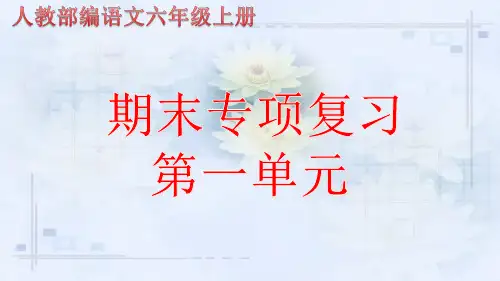 2019最新部编版语文六年级上册期末专项复习课件【精品】