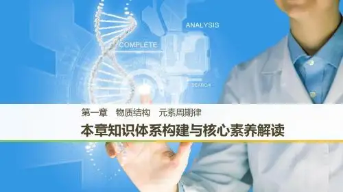 通用版2018_2019版高中化学第一章物质结构元素周期律本章知识体系构建与核心素养解读课件新人教版必修