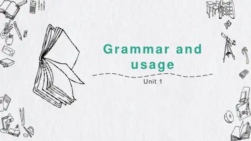 Unit 1 Grammar and usage 课件高中英语牛津译林版(2020)必修第一册