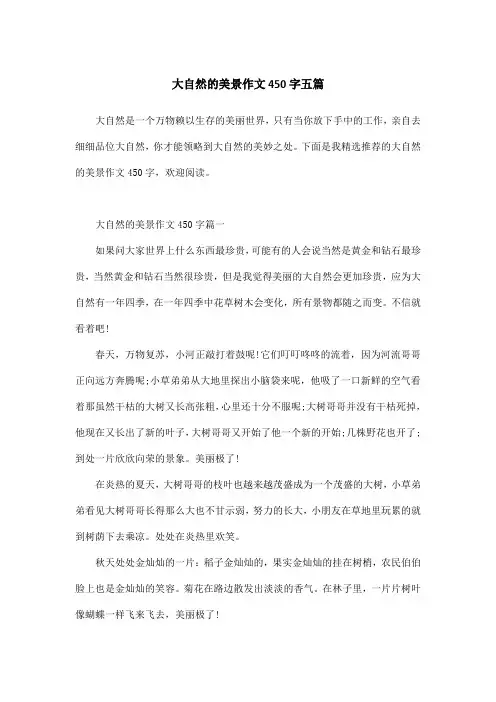 大自然的美景作文450字五篇