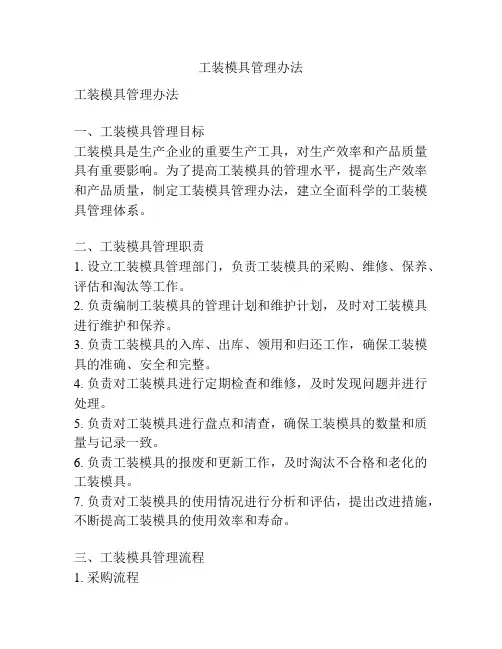 工装模具管理办法