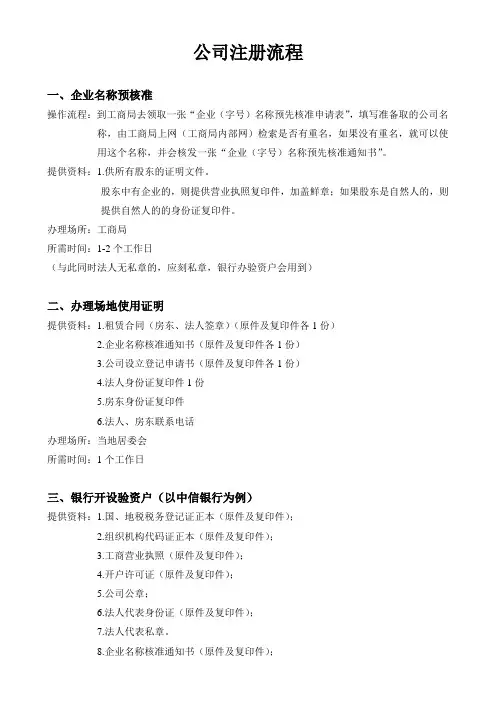 公司注册流程(全)