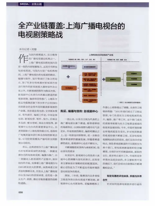 全产业链覆盖：上海广播电视台的电视剧策略战