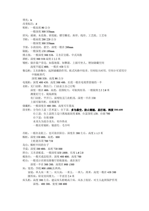 人体工程学家具尺寸