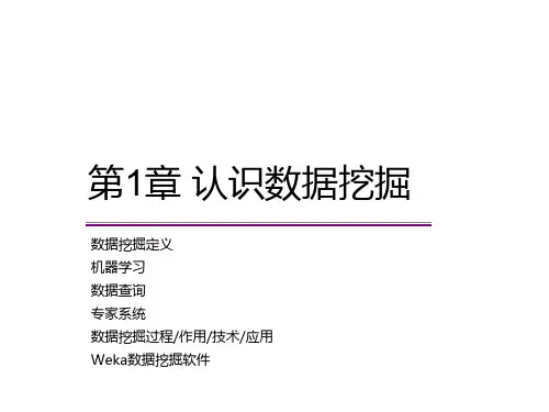 数据挖掘导论教材配套教学PPT——认识数据挖掘