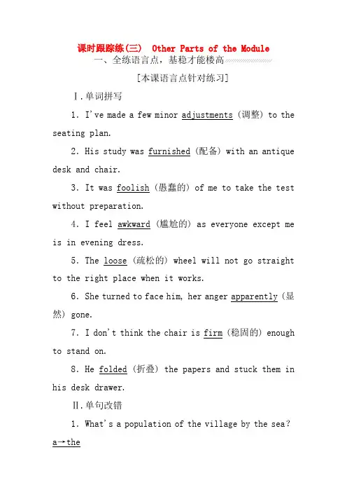 2019年高中英语 Module 5 Ethnic Culture 课时跟踪练(三)Other