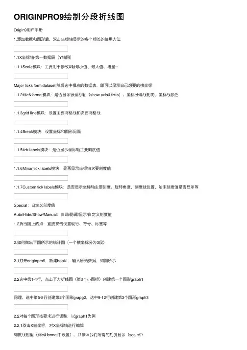 ORIGINPRO9绘制分段折线图