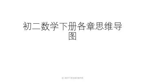 初二数学下册各章思维导图