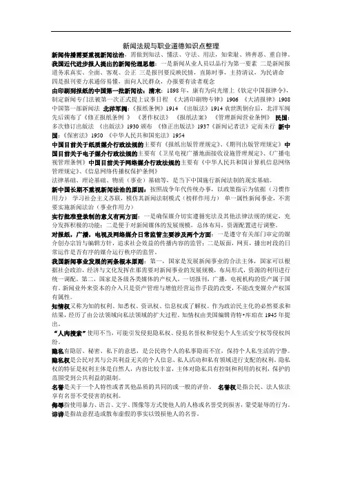 新闻道德与法规