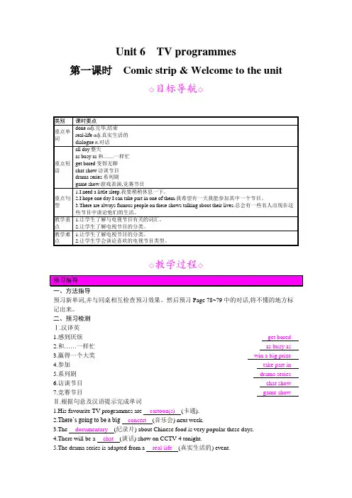 新牛津译林版九年级英语上册教案Unit6第一课时