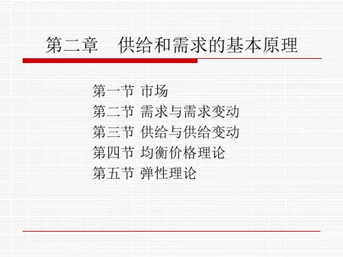 第二章 供给和需求的基本原理