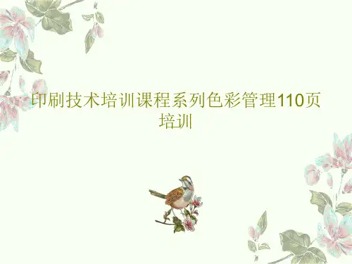 印刷技术培训课程系列色彩管理110页培训PPT112页