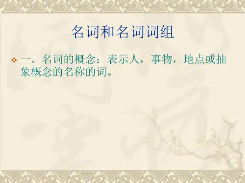 语法5-名词和名词词组