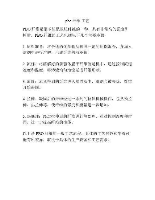 pbo纤维 工艺