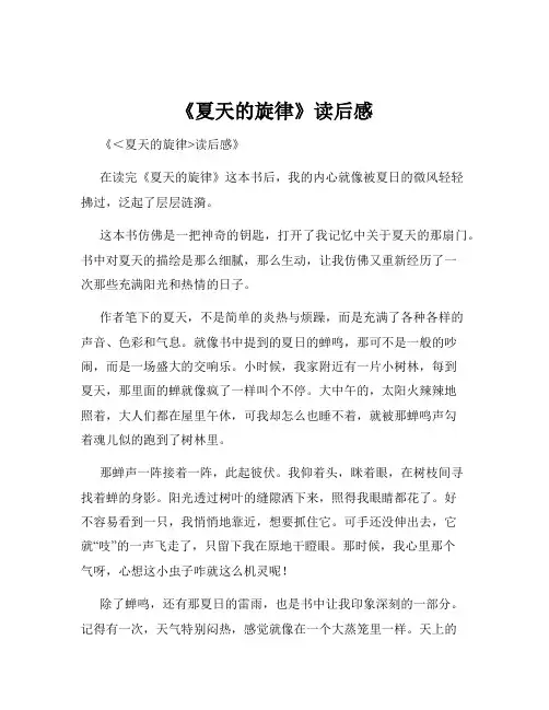 《夏天的旋律》读后感