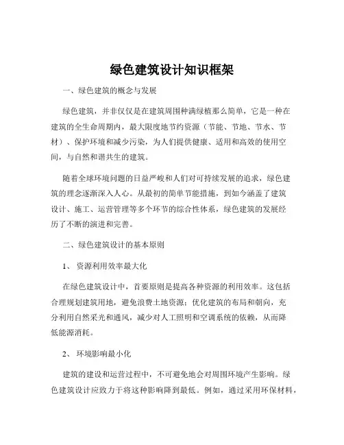 绿色建筑设计知识框架