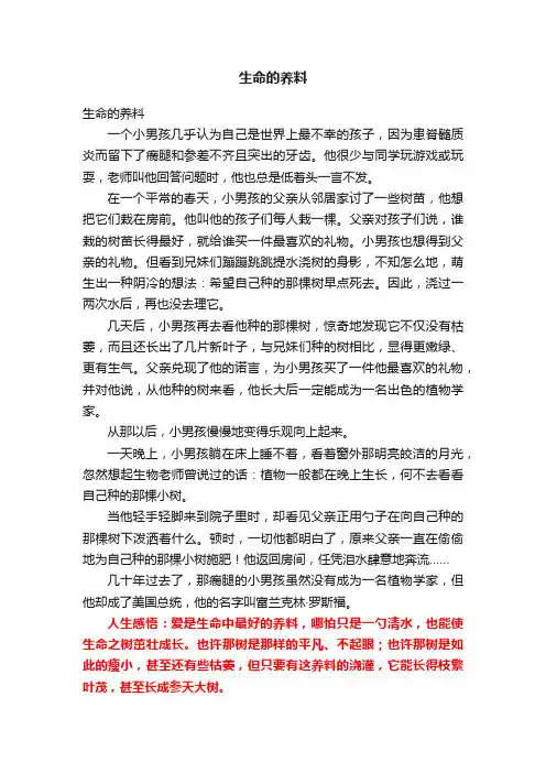 生命的养料